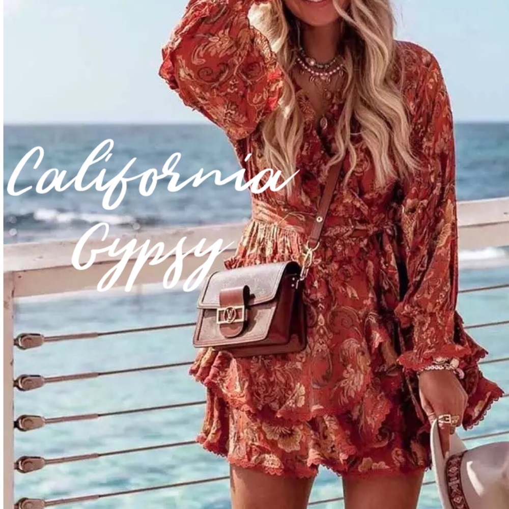 Ruffle Front Wrap Dress LAST ONEπ - Picture 1 of 16